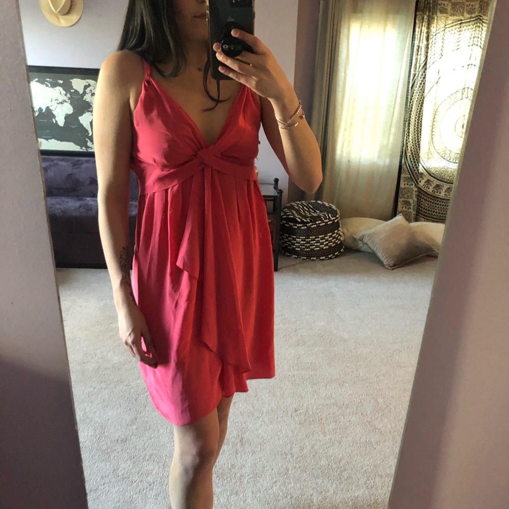 Banana Republic pink satin dress